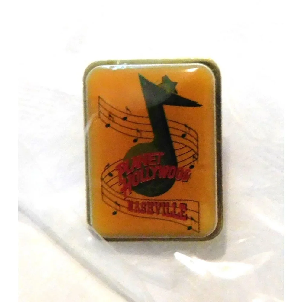 Planet Hollywood Nashville Collectible Pin Tennessee Music Enamel Metal .75 Inch